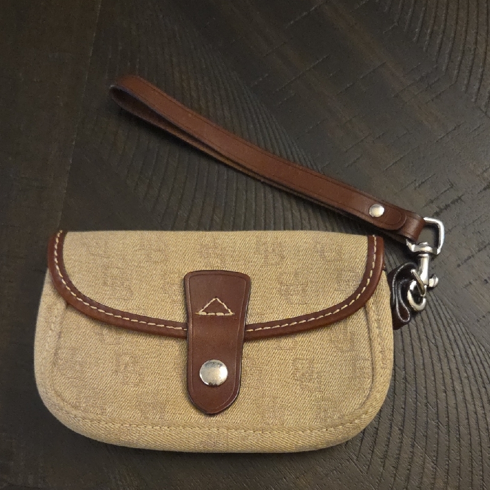 Brown and Tan Wristlet